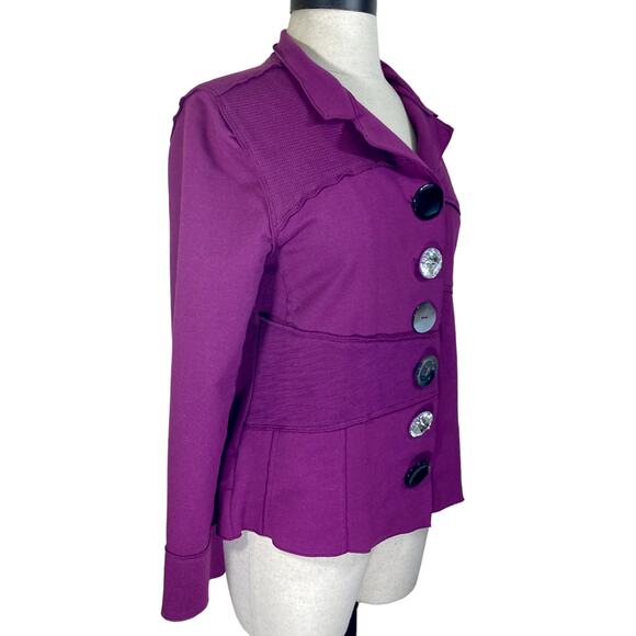 Neon Buddha Merritt Patchwork Jacket, ladies petite small magenta purple - Picture 5 of 11